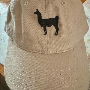 OTTO Beige Cap with Black Llama